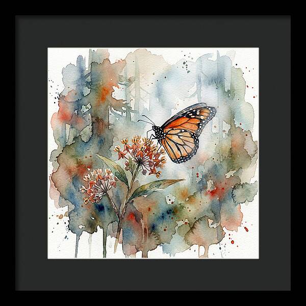 Monarch Butterfly Among Blossoms