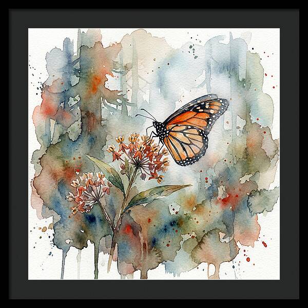 Monarch Butterfly Among Blossoms