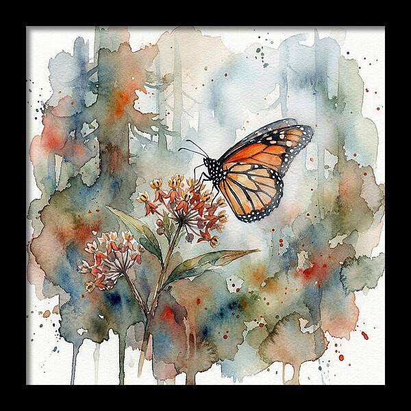Monarch Butterfly Among Blossoms
