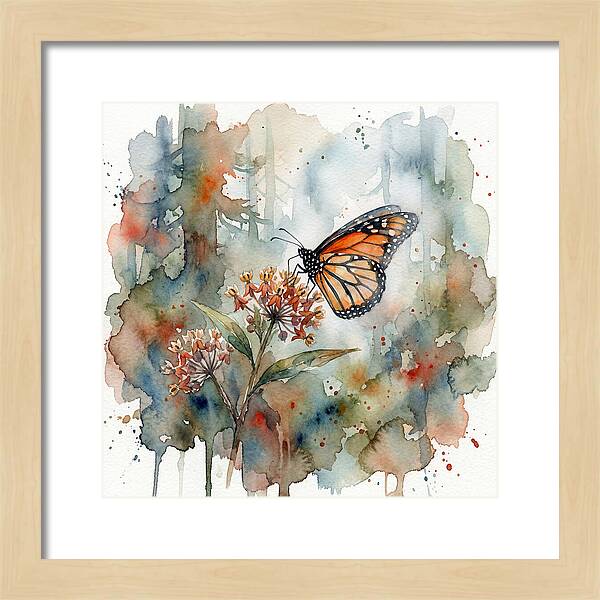 Monarch Butterfly Among Blossoms