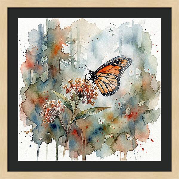 Monarch Butterfly Among Blossoms
