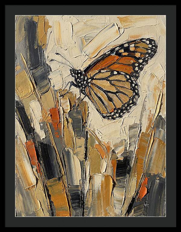 Monarch Butterfly In Abstract Style