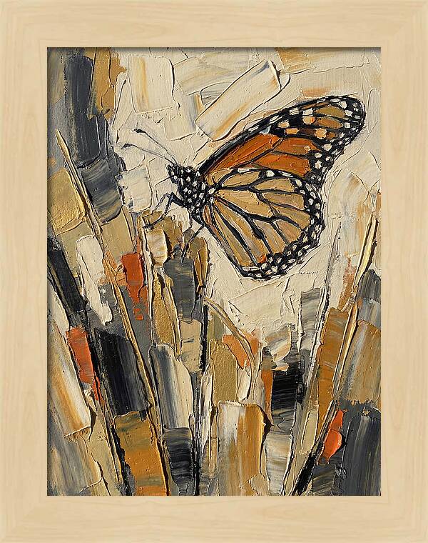 Monarch Butterfly In Abstract Style