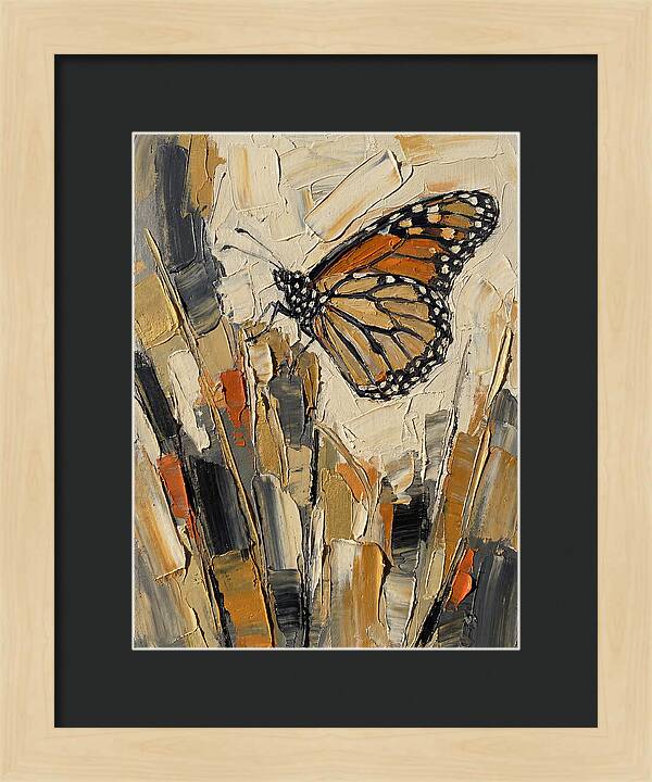 Monarch Butterfly In Abstract Style