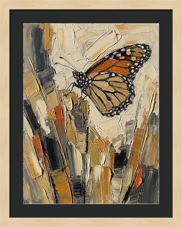 Monarch Butterfly In Abstract Style