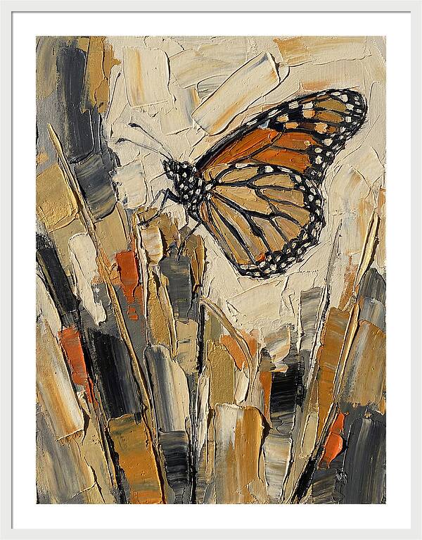 Monarch Butterfly In Abstract Style