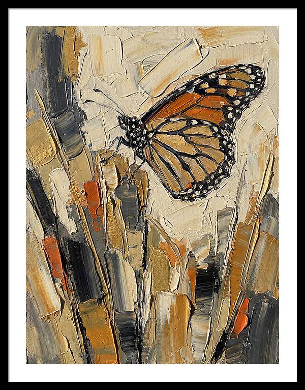 Monarch Butterfly In Abstract Style