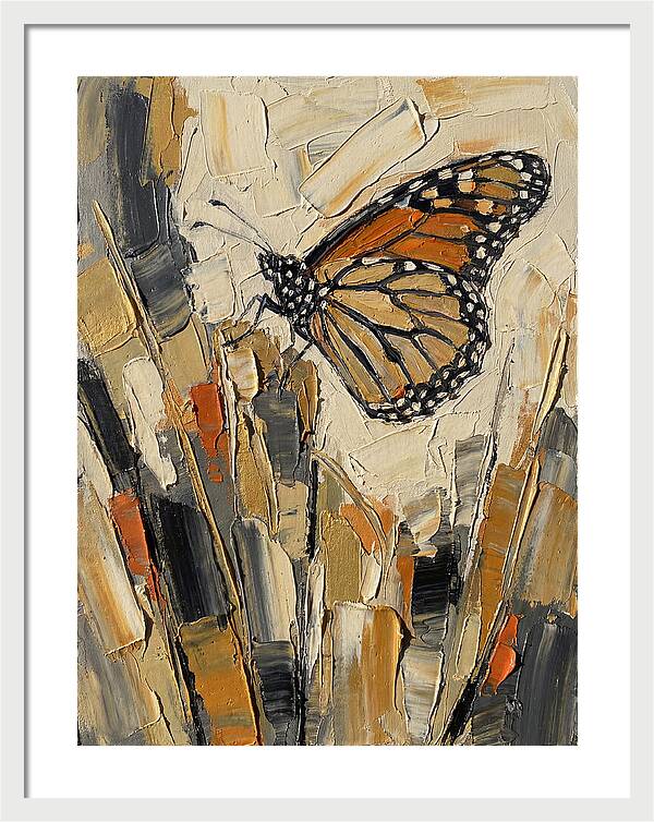 Monarch Butterfly In Abstract Style