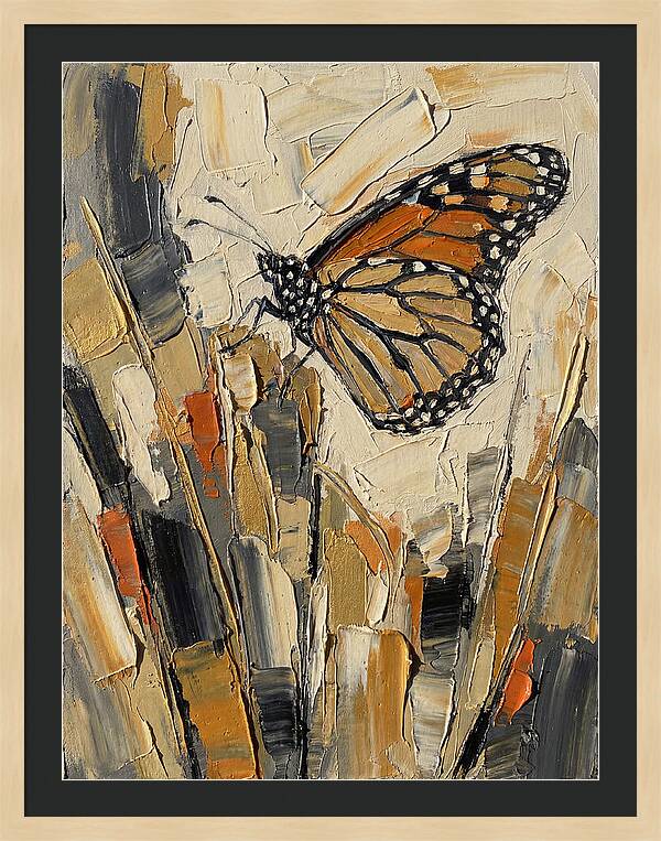 Monarch Butterfly In Abstract Style