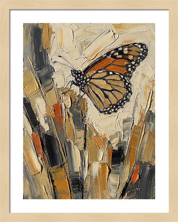 Monarch Butterfly In Abstract Style