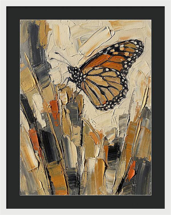 Monarch Butterfly In Abstract Style