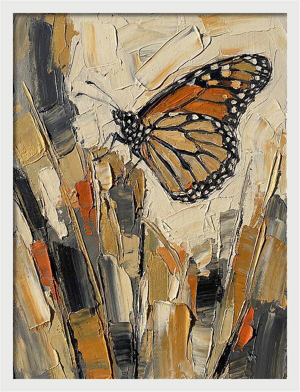 Monarch Butterfly In Abstract Style