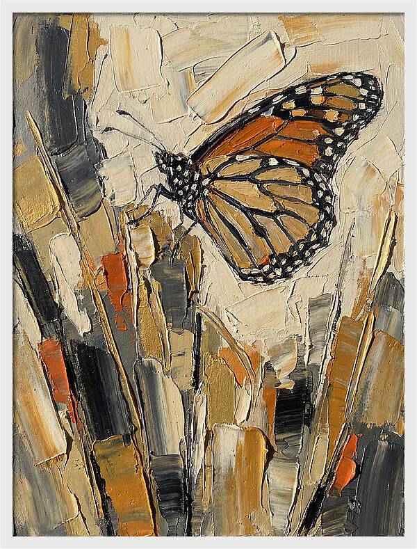 Monarch Butterfly In Abstract Style