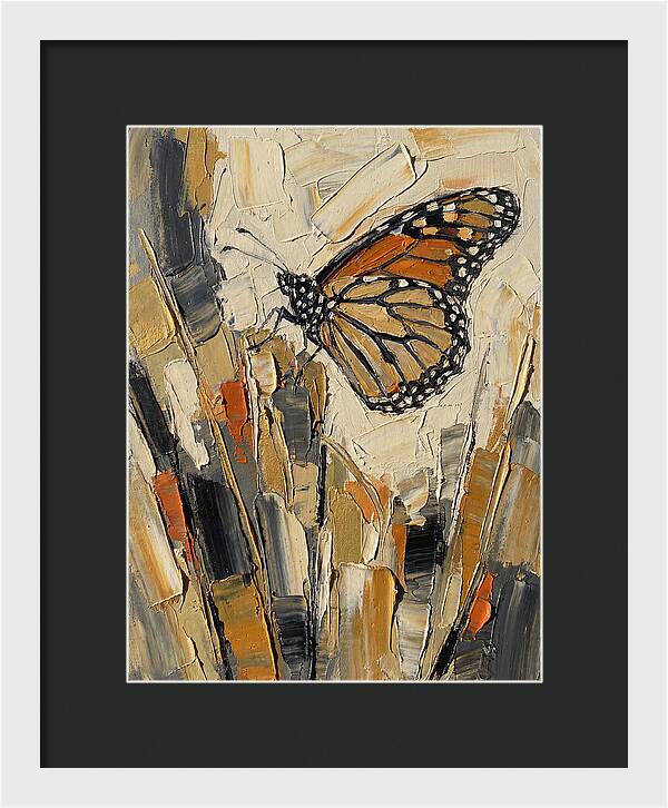 Monarch Butterfly In Abstract Style