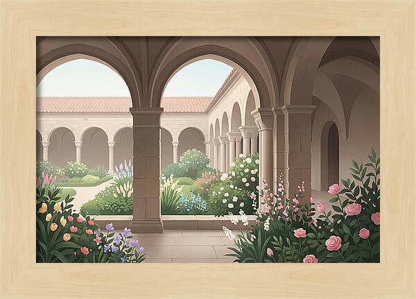 Monastery Cloister Serenity