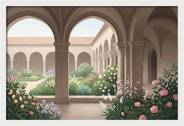 Monastery Cloister Serenity