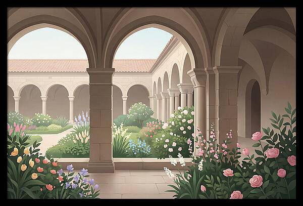 Monastery Cloister Serenity
