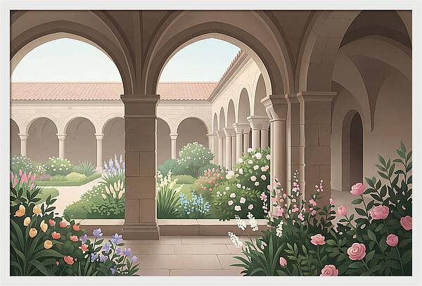 Monastery Cloister Serenity