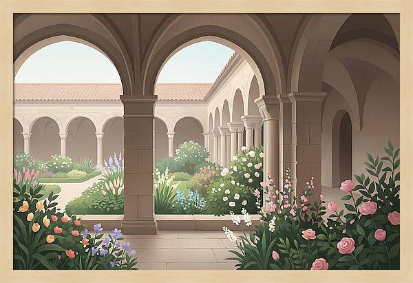 Monastery Cloister Serenity