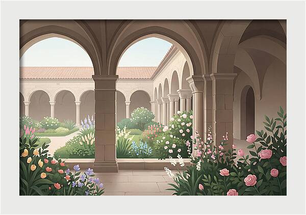 Monastery Cloister Serenity