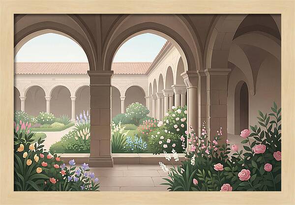 Monastery Cloister Serenity