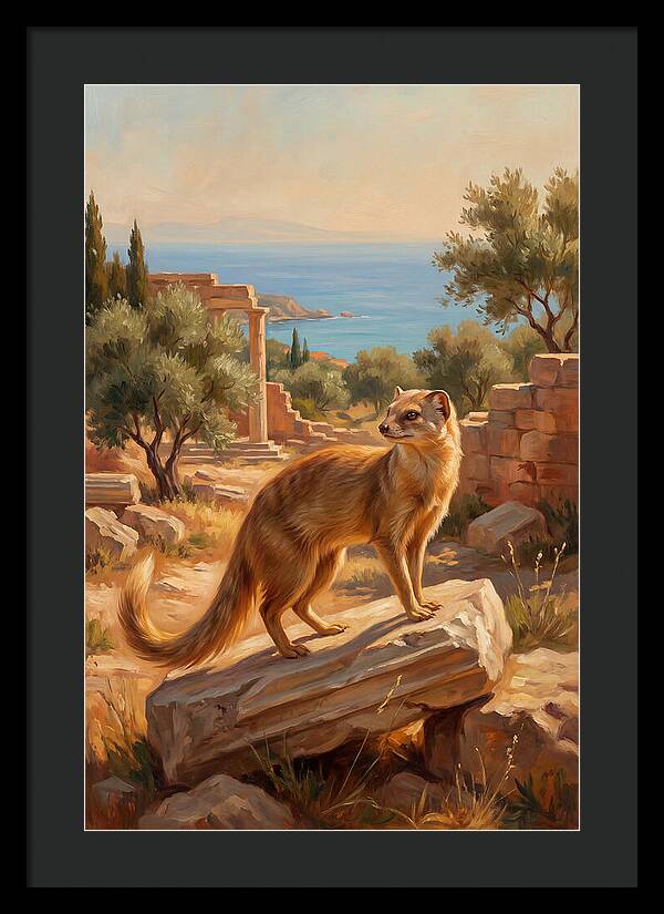 Mongoose Among Ancient Ruins