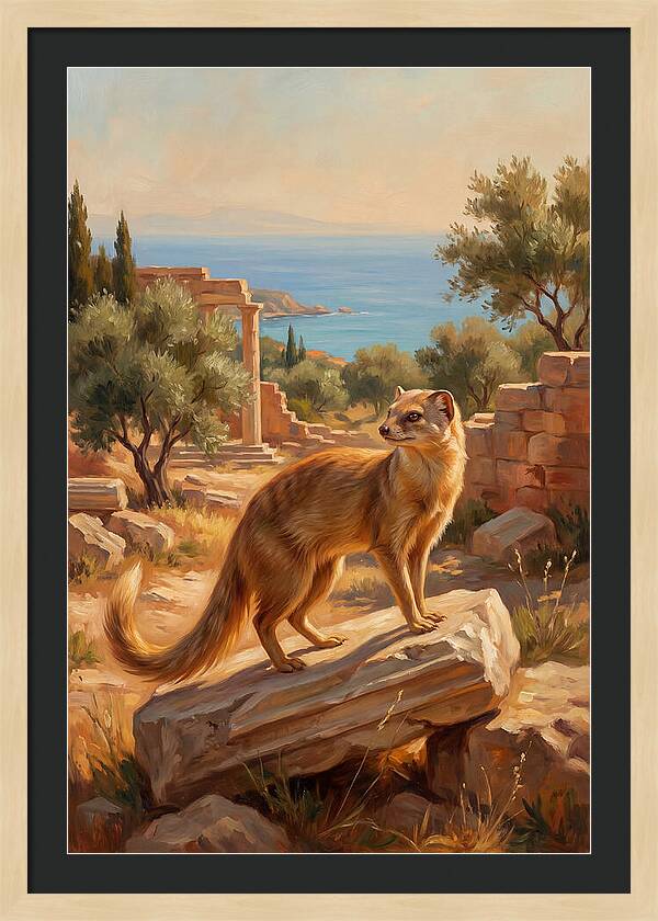 Mongoose Among Ancient Ruins