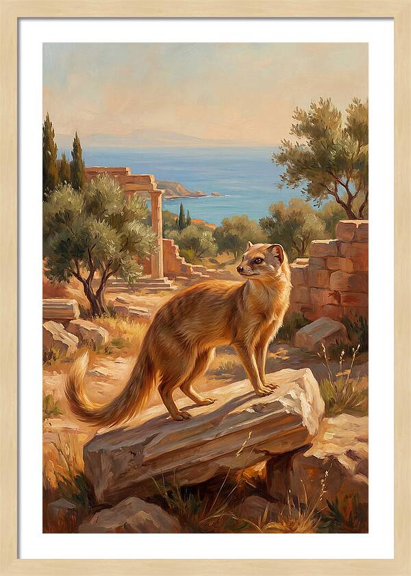 Mongoose Among Ancient Ruins