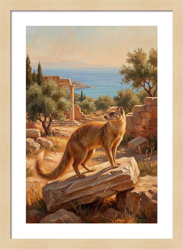 Mongoose Among Ancient Ruins