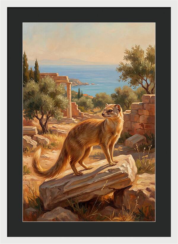 Mongoose Among Ancient Ruins