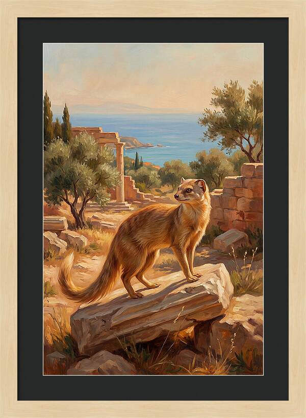 Mongoose Among Ancient Ruins