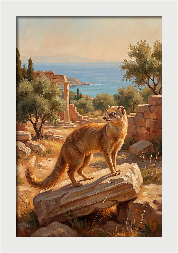Mongoose Among Ancient Ruins