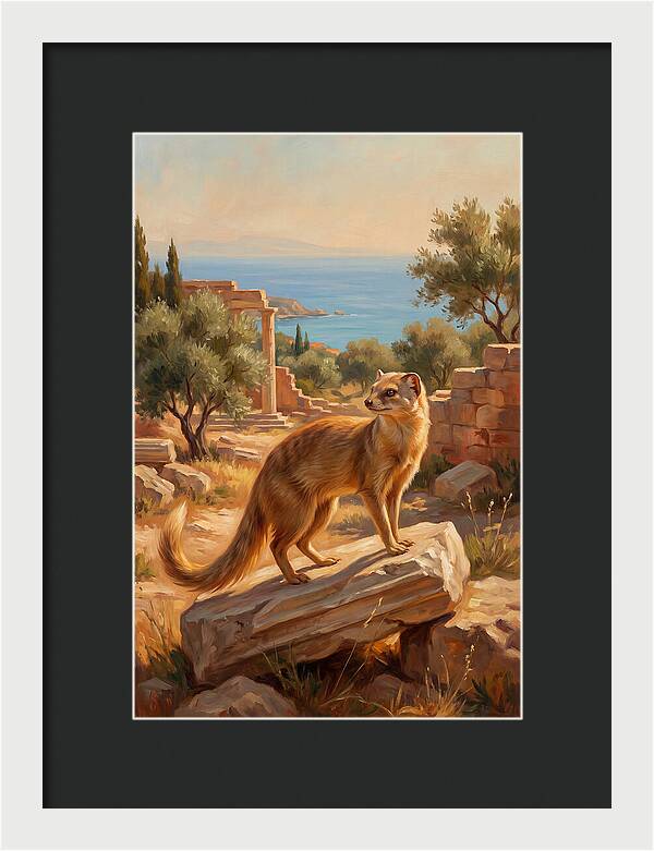 Mongoose Among Ancient Ruins