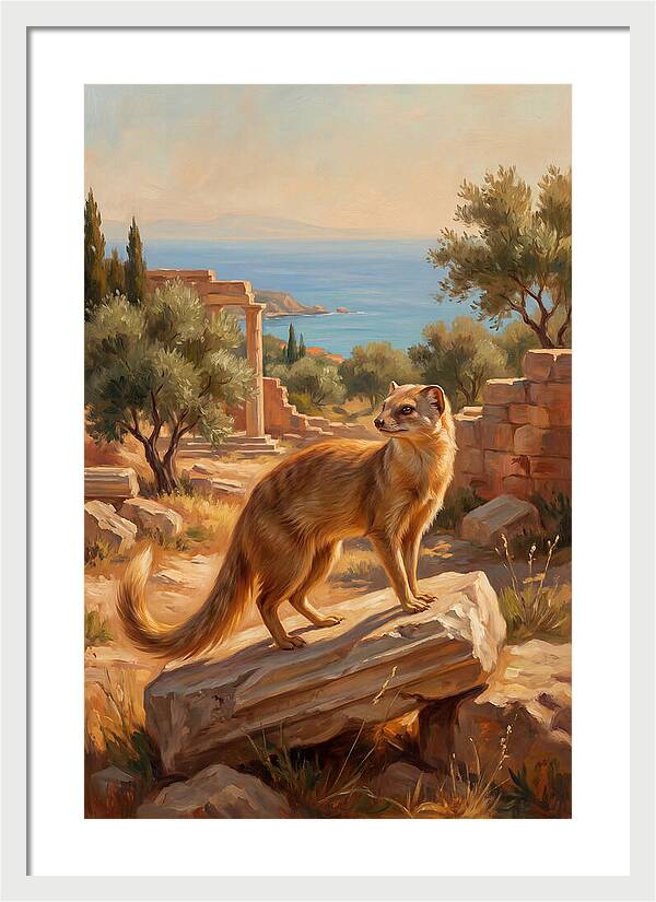 Mongoose Among Ancient Ruins