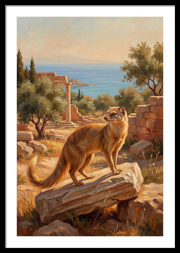 Mongoose Among Ancient Ruins
