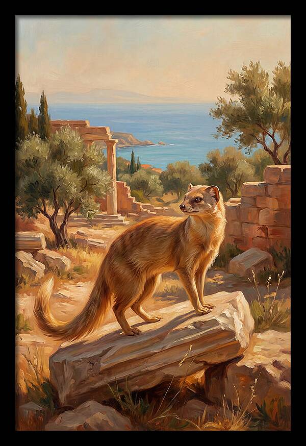 Mongoose Among Ancient Ruins