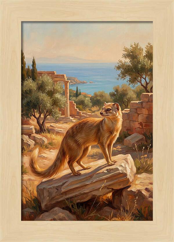 Mongoose Among Ancient Ruins