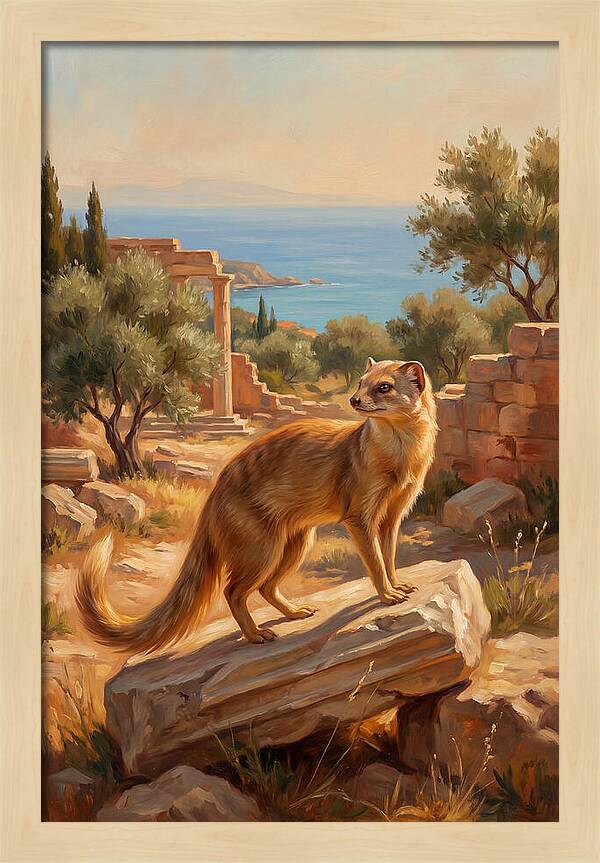 Mongoose Among Ancient Ruins