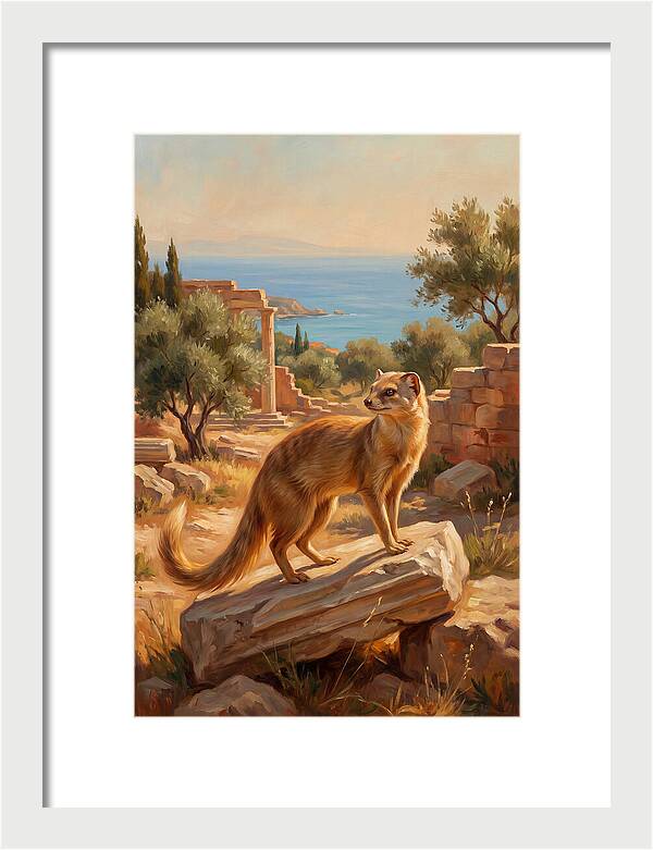 Mongoose Among Ancient Ruins