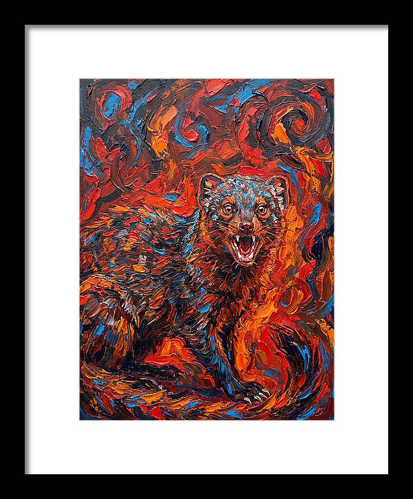 Mongoose In Fiery Swirls