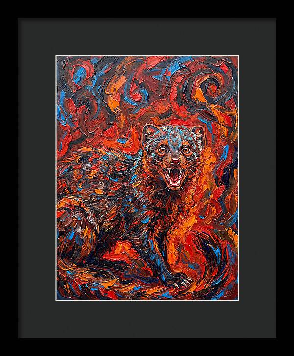 Mongoose In Fiery Swirls