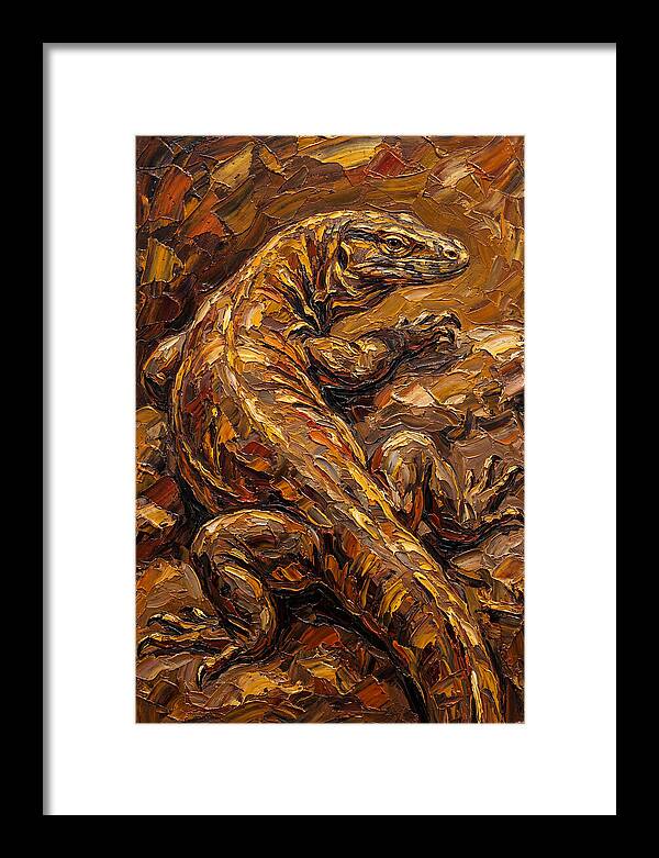 Monitor Lizard In Earthy Tones
