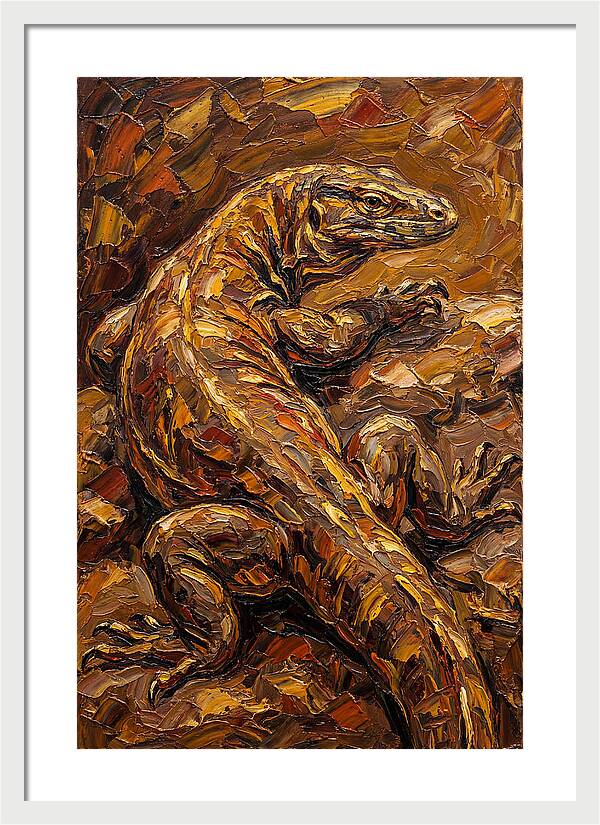 Monitor Lizard In Earthy Tones