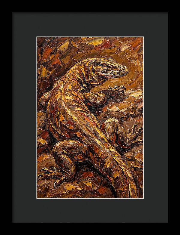 Monitor Lizard In Earthy Tones