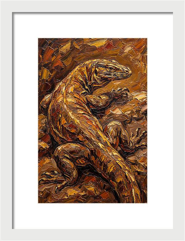 Monitor Lizard In Earthy Tones