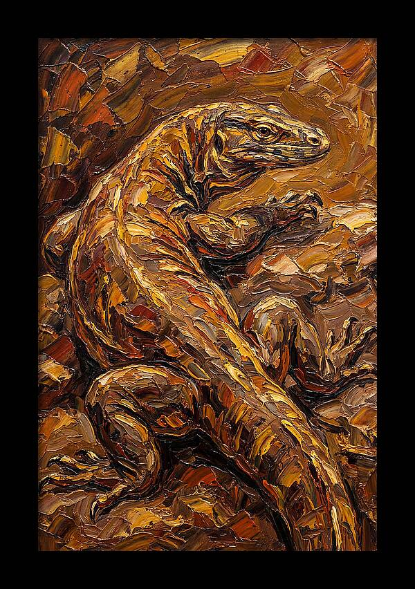 Monitor Lizard In Earthy Tones
