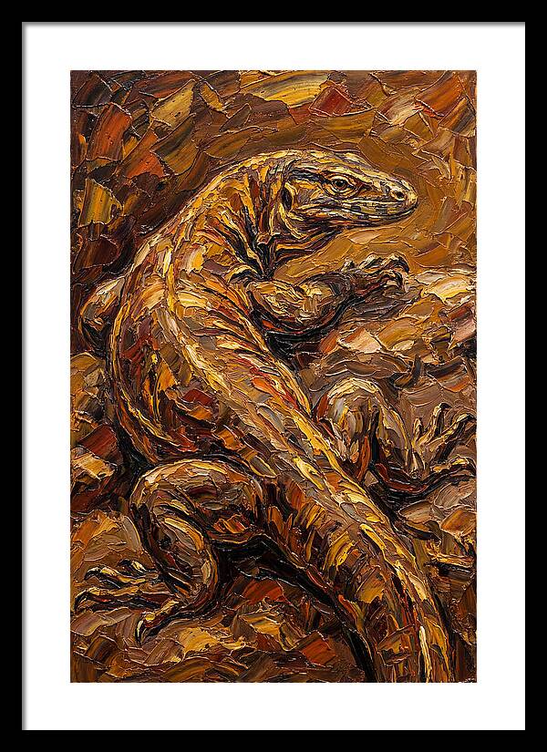 Monitor Lizard In Earthy Tones