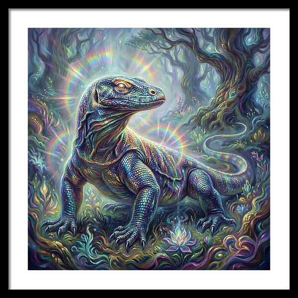 Monitor Lizard In Enchanted Forest