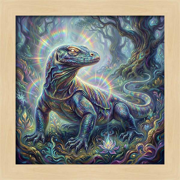 Monitor Lizard In Enchanted Forest