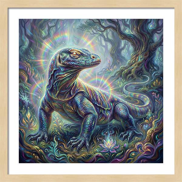 Monitor Lizard In Enchanted Forest
